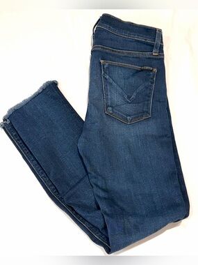 Hudson Jeans Women’s Shine Mid-Rise Skinny - frayed ankle Sz 27
